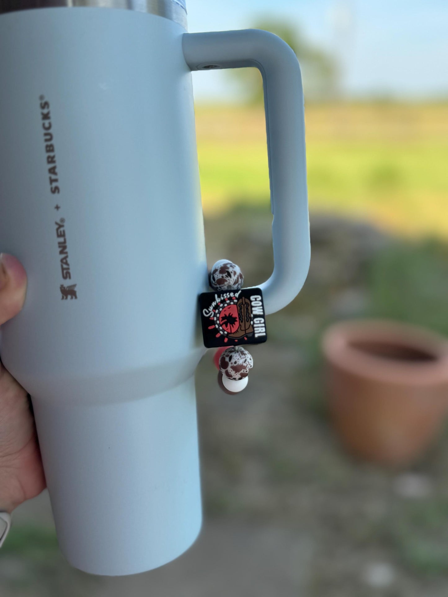 Sun-kissed Cowgirl Tumbler Handle Charm