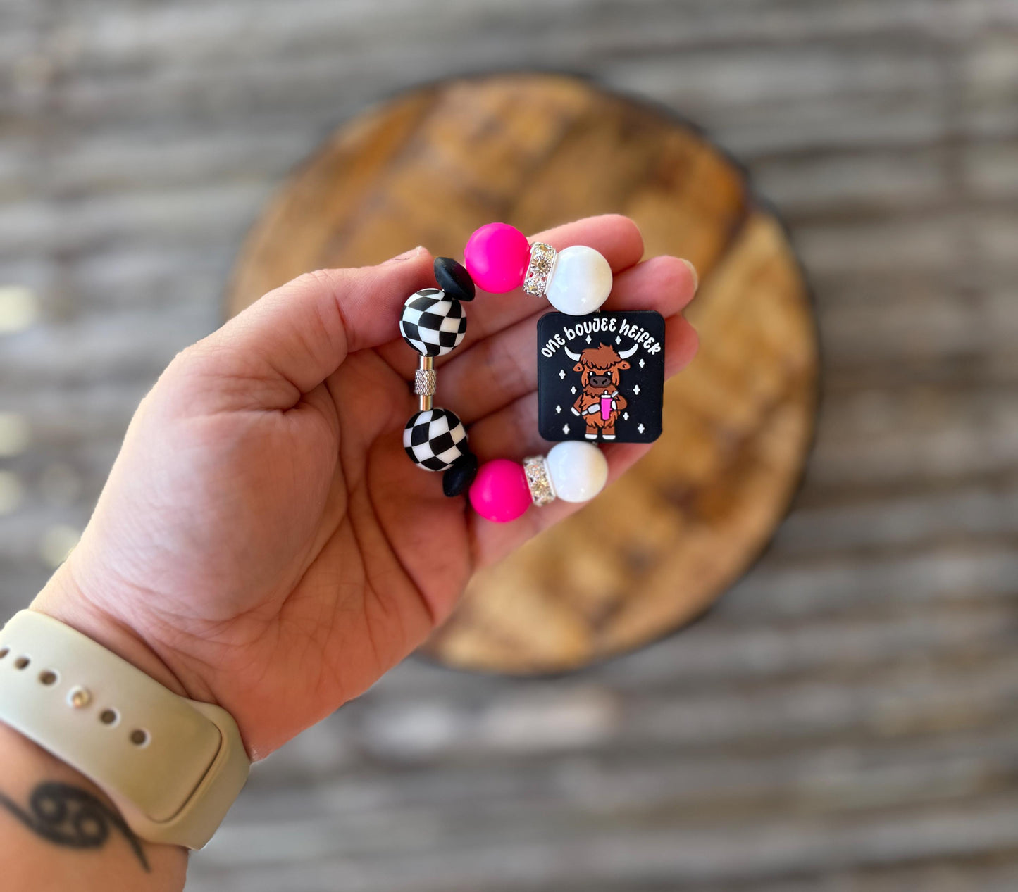 One Boujee Heifer Tumbler Handle Charm