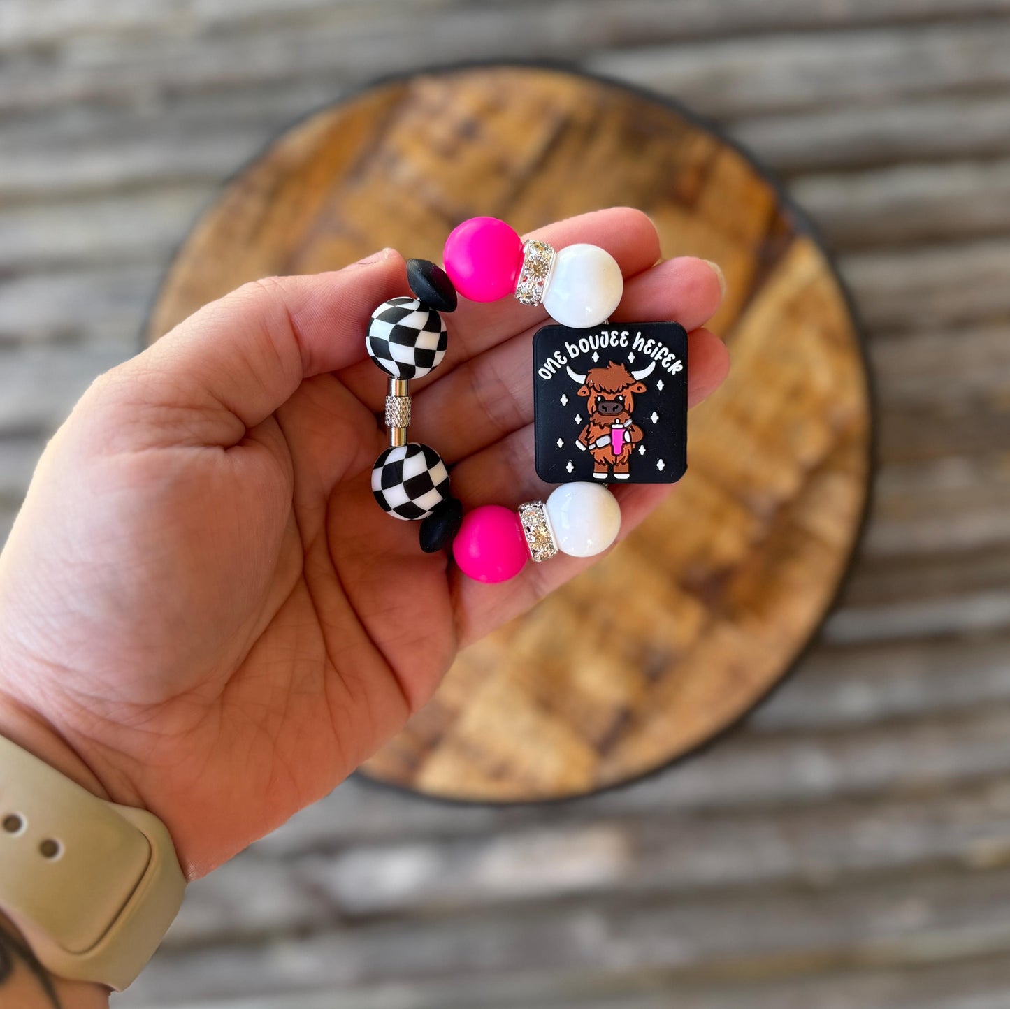 One Boujee Heifer Tumbler Handle Charm