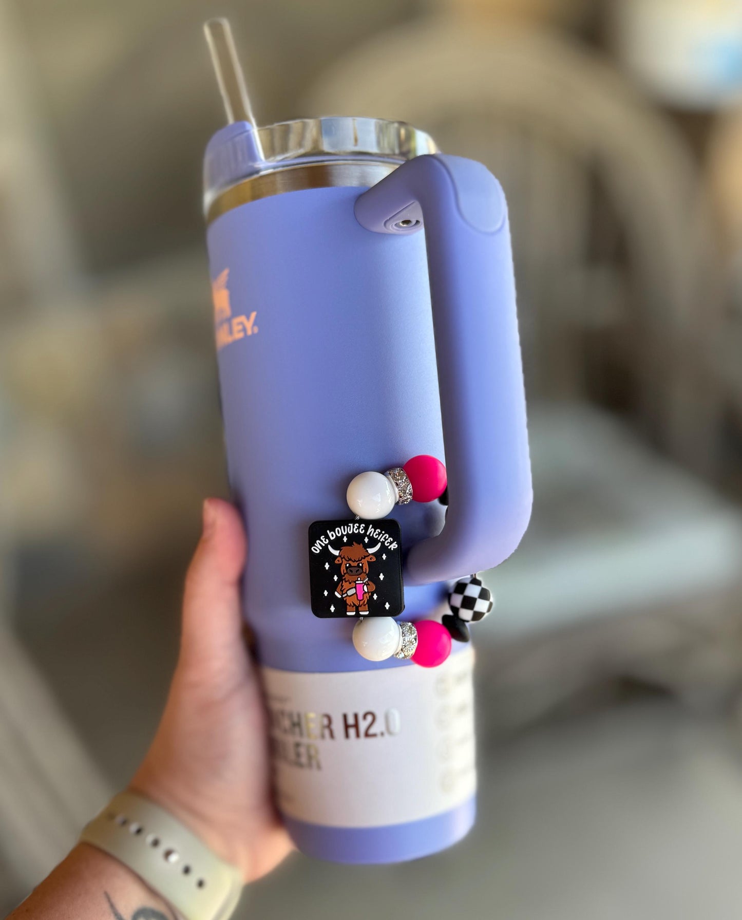 One Boujee Heifer Tumbler Handle Charm