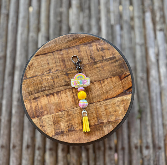 The Bigger the Storm, the Brighter The Rainbow Keychain